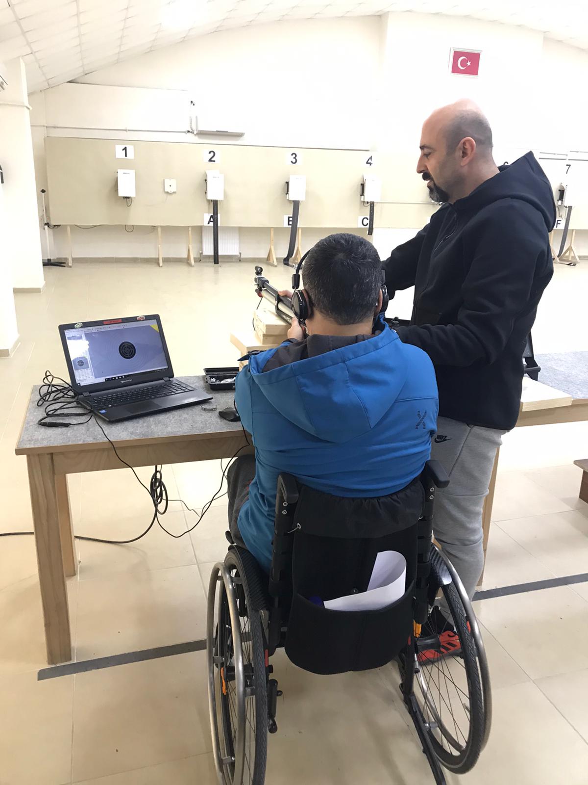 Görme Engelli Gazi Sporcularımızın, Havalı Tüfek Poligonumızda Atışları.